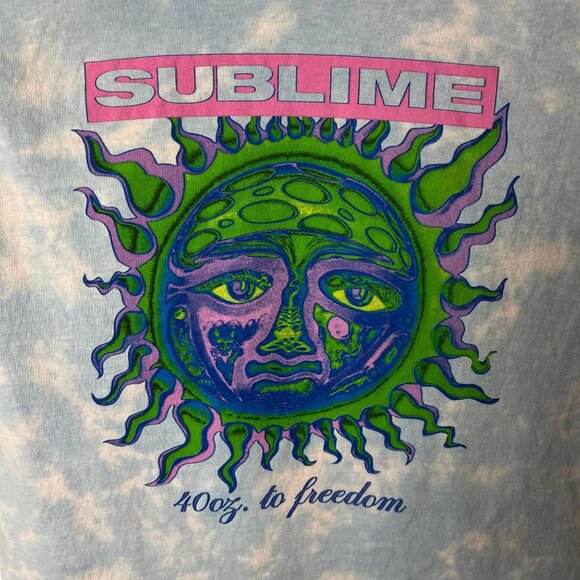 Sublime T Shirt Extra Small XS Blue White Graphic Tee - Picture 12 of 12